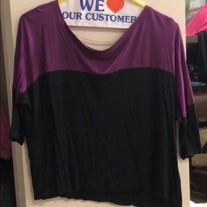 Purple and black top